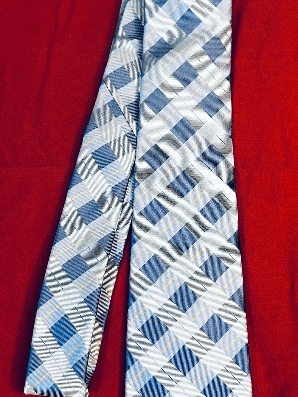 Banana Republic Blue Plaid Men's Tie - Classic Pattern